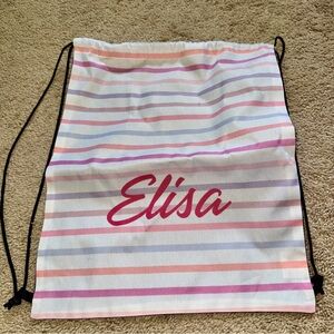 Striped Elisa Drawstring Bag